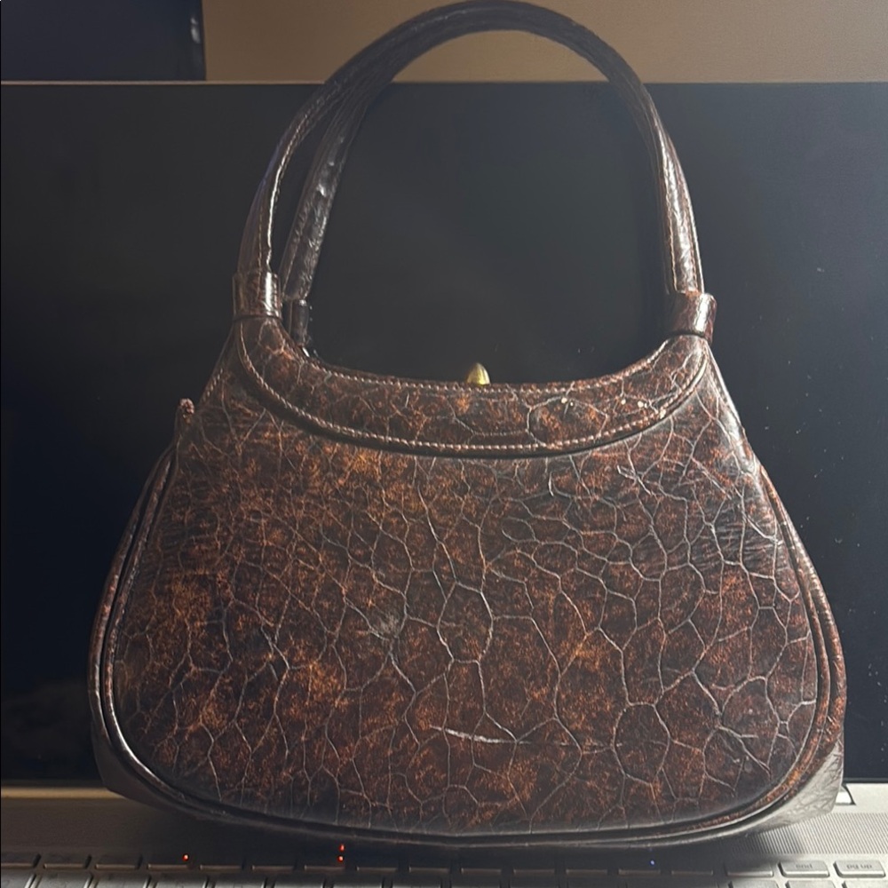Meyers company from the 60s Elegant Brown Leather Handbag